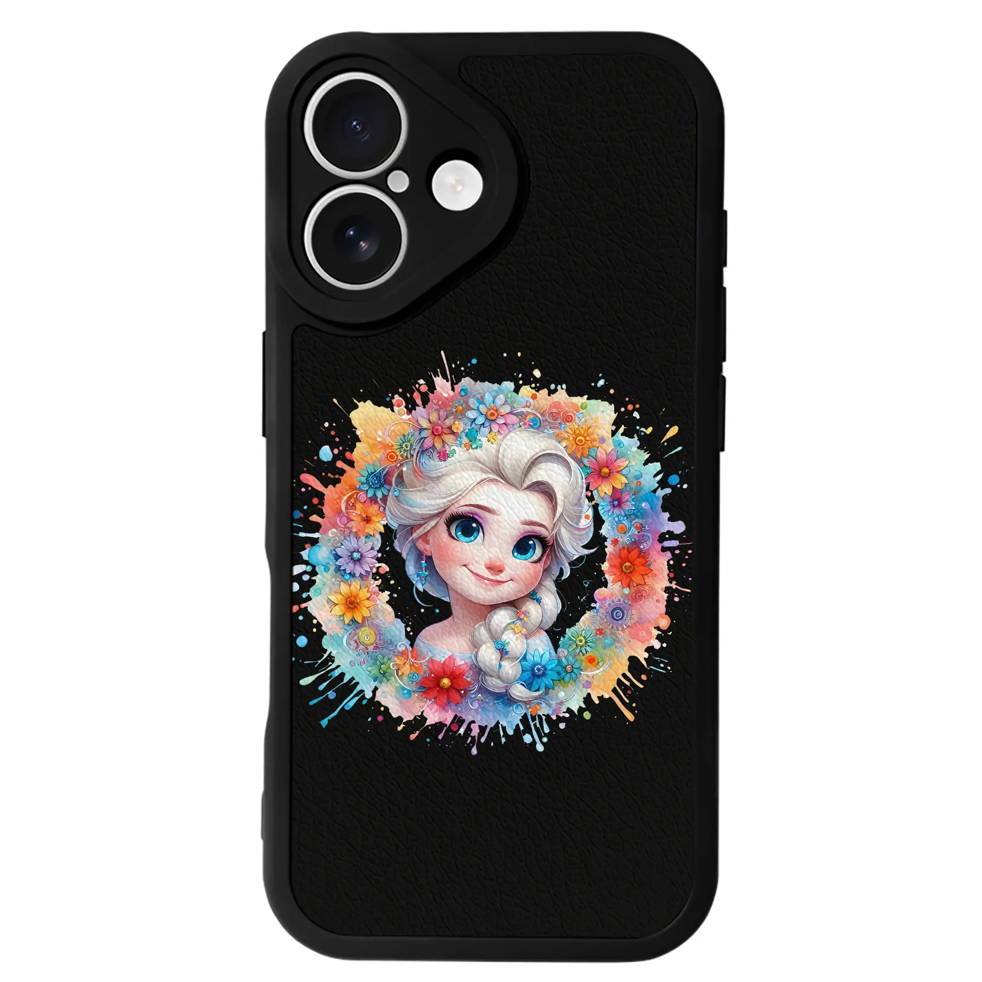 アナと雪の女王(Frozen) グッズ エルサ(Elsa) - IPhone 16シリーズ対応 ・ シリコンスマホケース ・ レザー調 ・ 高精度フィット ・ 耐衝撃 ・ ワイヤレス充電対応 ・ 精密カット